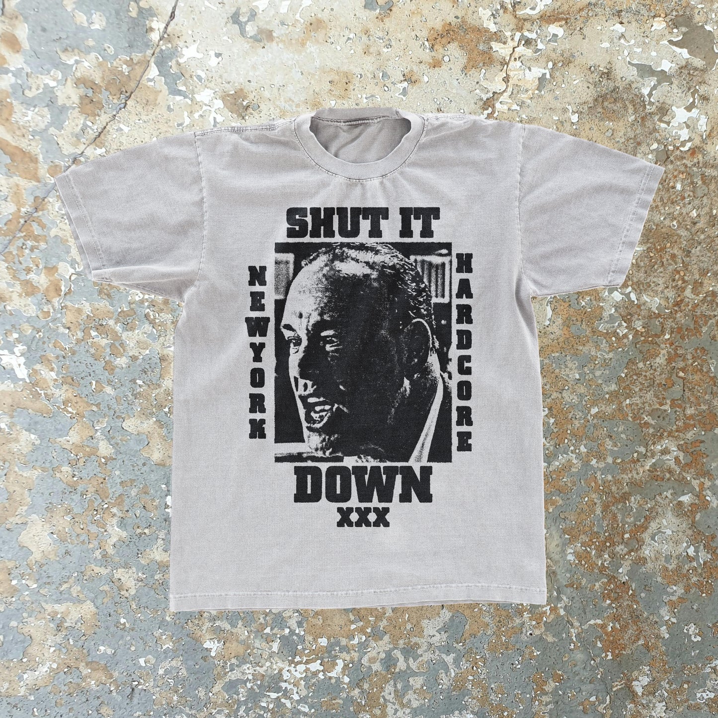 'SHUT IT D0WN' NY HARDCORE PROMO WHITE T-SHIRT