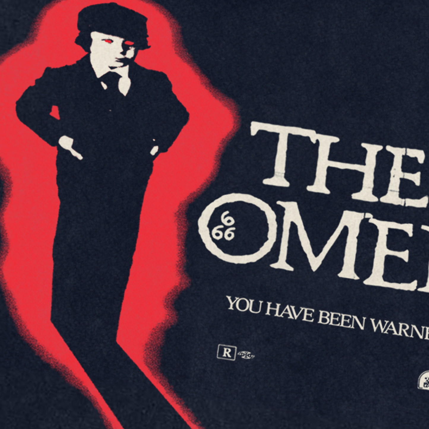 VINTAGE 'THE OMEN' 1976 VINTAGE BLACK PROMO T-SHIRT
