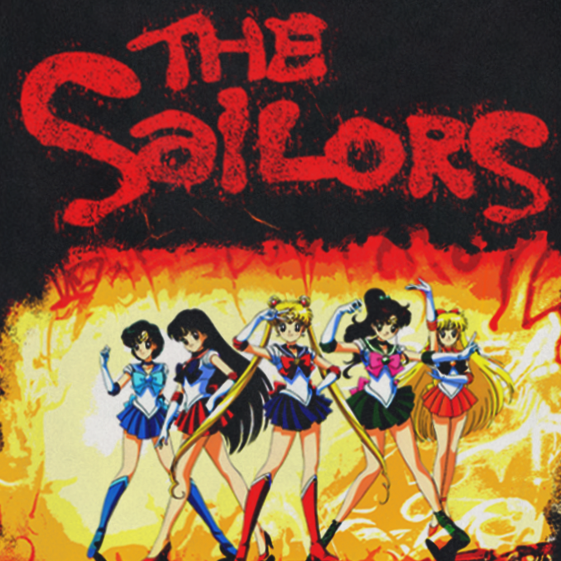 'THE SAILORS' PARODY BLACK T-SHIRT