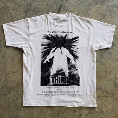 90s JOHN CARPTENER'S 'THE THING' NEGATIVE WHITE T-SHIRT