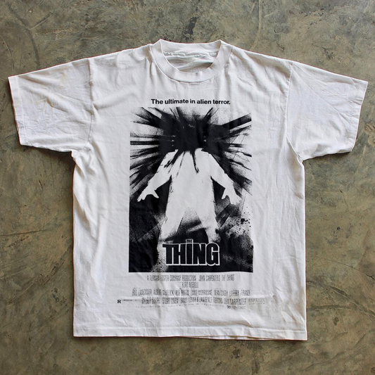 90s JOHN CARPTENER'S 'THE THING' NEGATIVE WHITE T-SHIRT