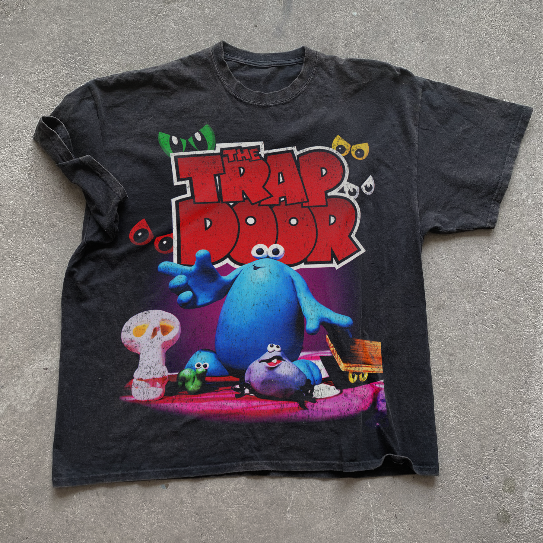 VINTAGE 'THE TRAP DOOR' BLACK T-SHIRT