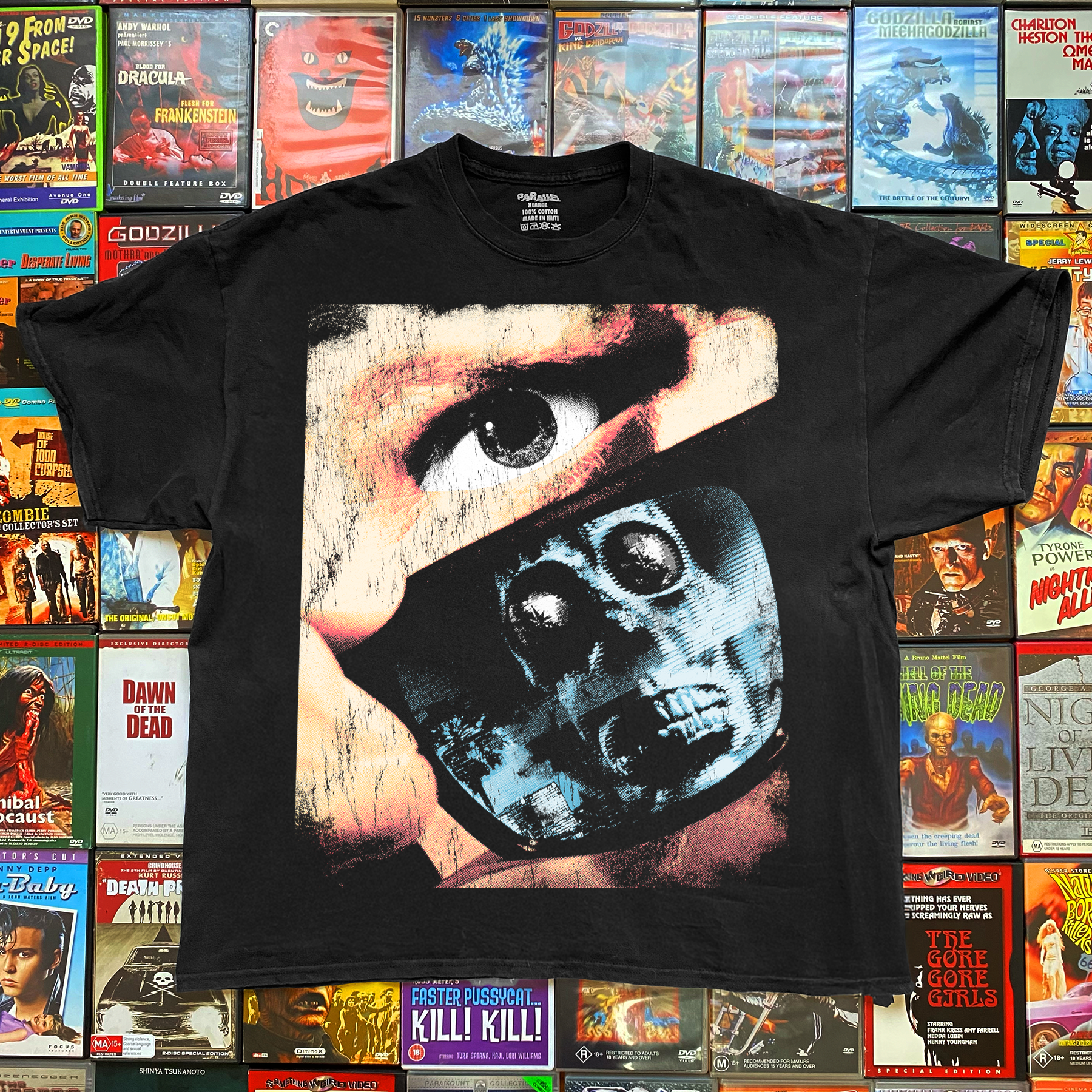 AWESOME THEY LIVE 'MESSAGES' BLACK T-SHIRT