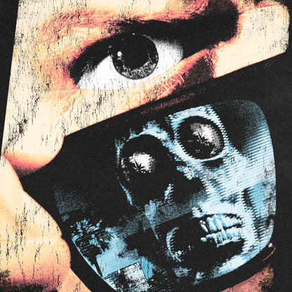 AWESOME THEY LIVE 'MESSAGES' BLACK T-SHIRT