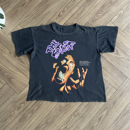 RARE 1985 'THE STUFF' BLACK PROMO T-SHIRT