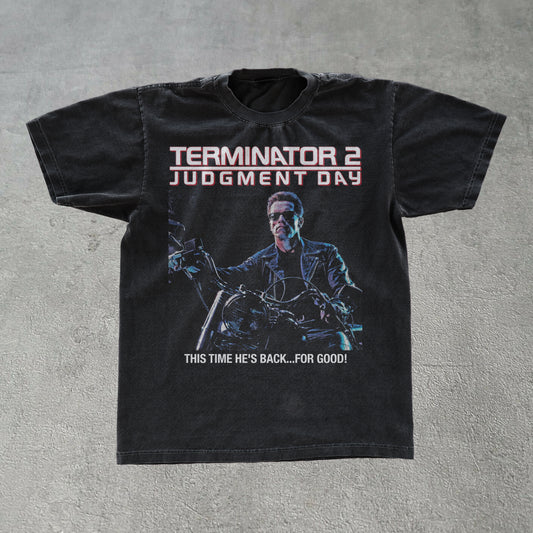 TERMINATOR 'JUDGEMENT DAY' II PREMIUM BLACK T-SHIRT