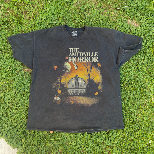 THE AMITYVILLE HORROR PROMO WASHED BLACK T-SHIRT