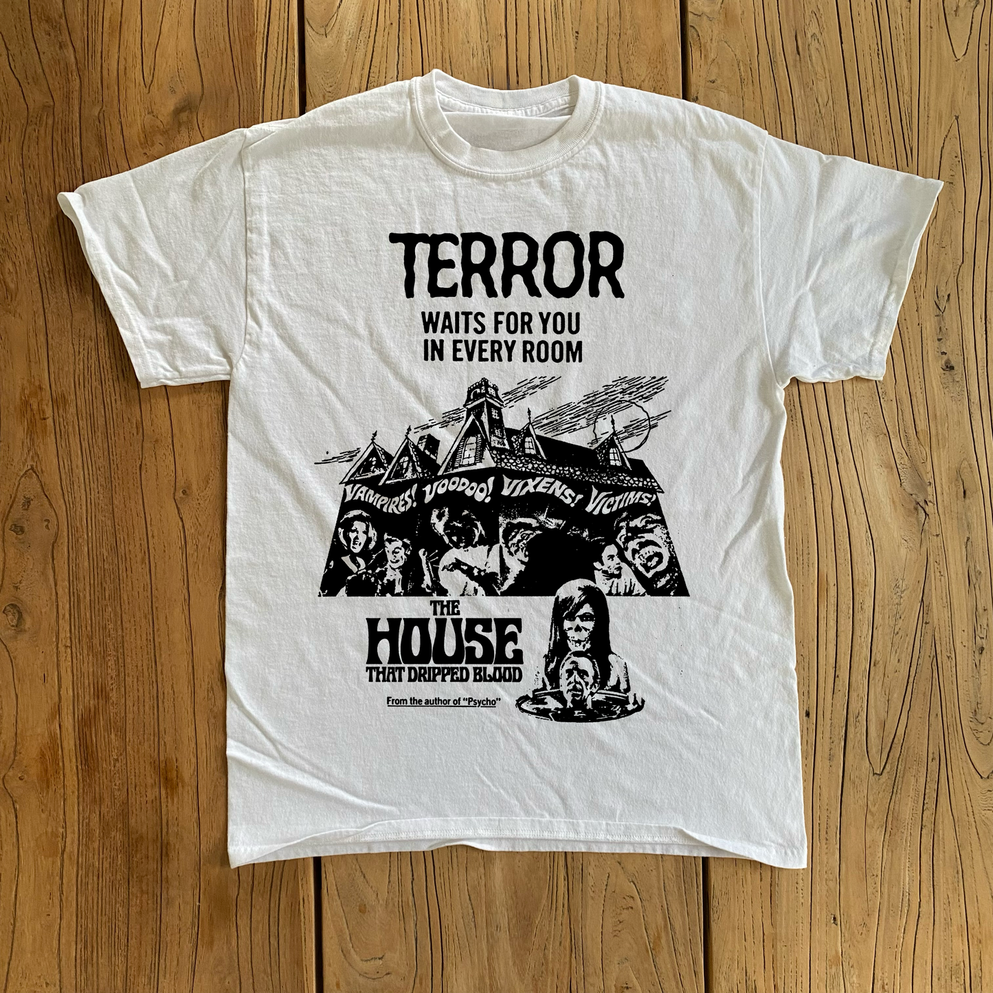 THE HOUSE THAT DRIPPED BLOOD PROMO BLACK T-SHIRT