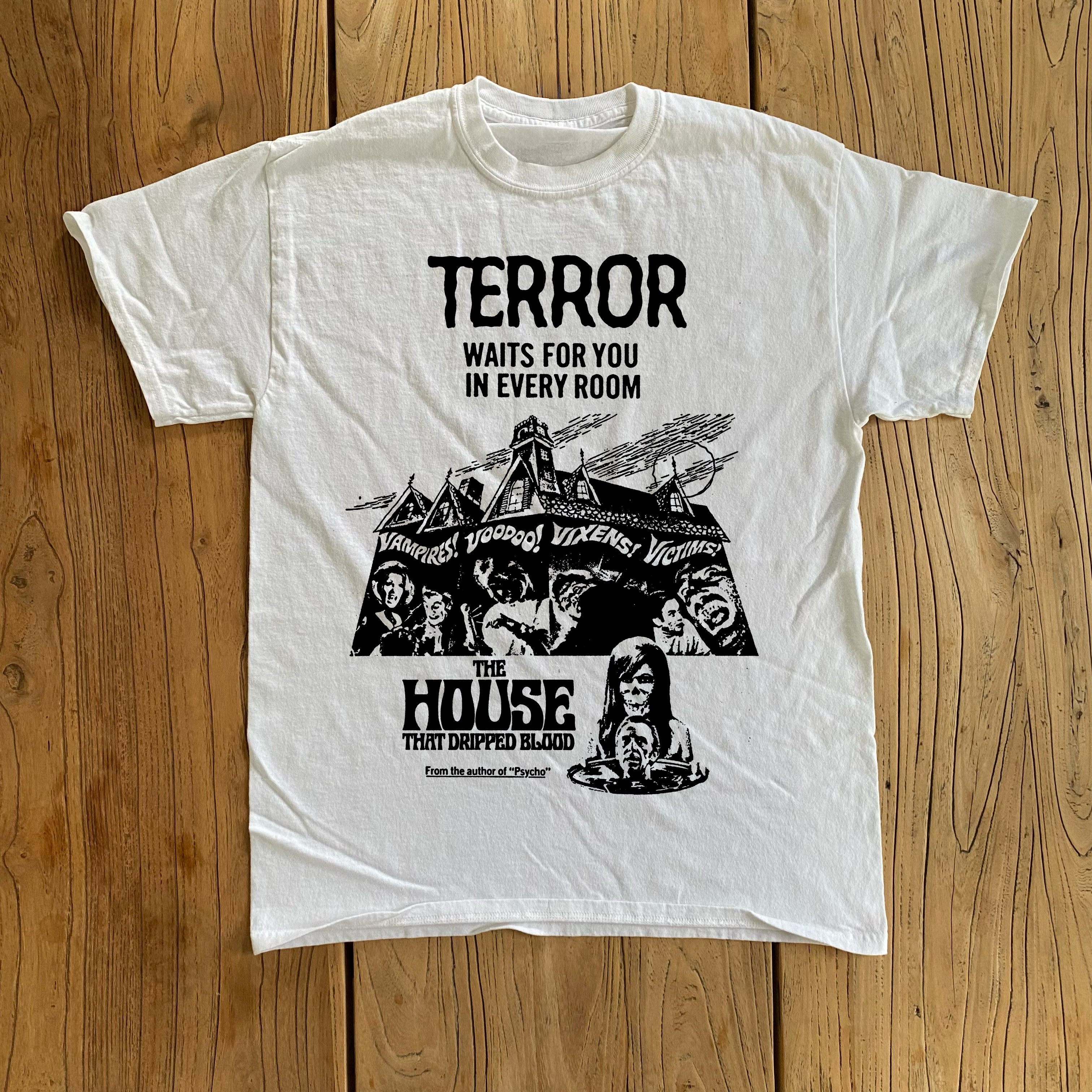 THE HOUSE THAT DRIPPED BLOOD PROMO BLACK T-SHIRT