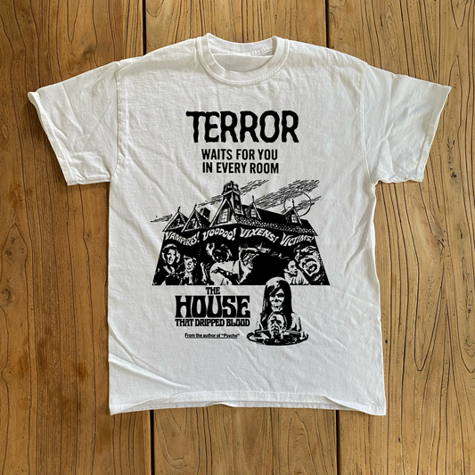 THE HOUSE THAT DRIPPED BLOOD PROMO BLACK T-SHIRT