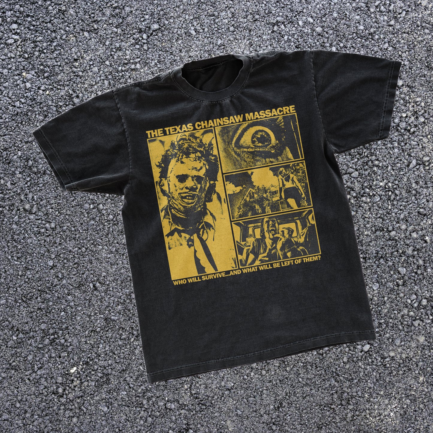 THE TX 'COWBOY CHAINSAW' PROMO BLACK T-SHIRT