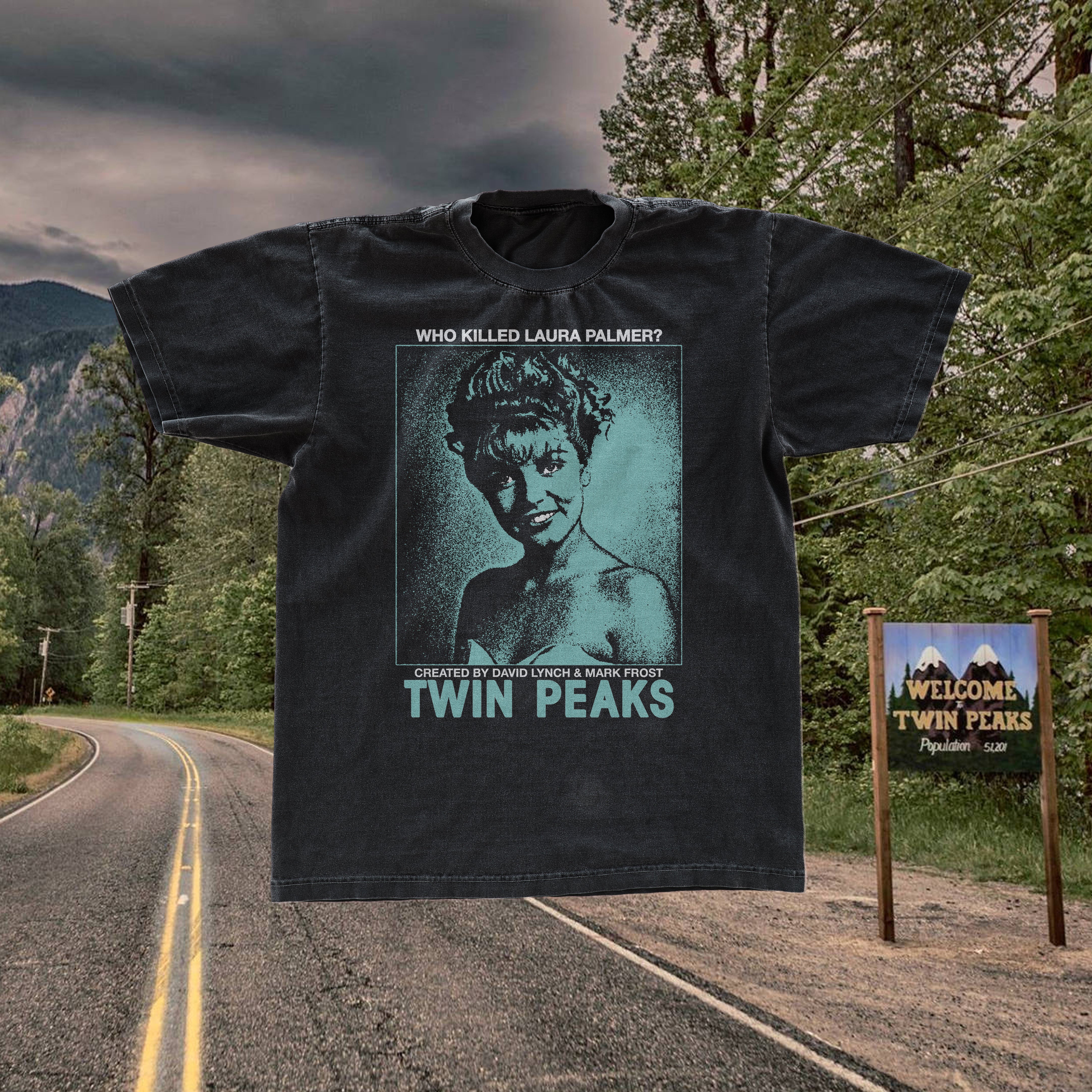 RETRO TW1N PEAKS T-SHIRT BLACK