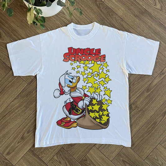 'UNCLE SCROOGE' SANTA WHITE T-SHIRT