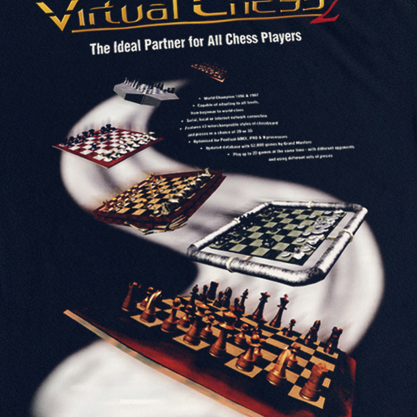 90s VIRTUAL CHESS 2 PC GAME T-SHIRT