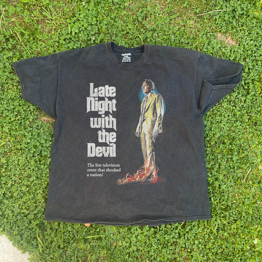 LATE NIGHT WITH THE DEVIL VINTAGE BLACK T-SHIRT
