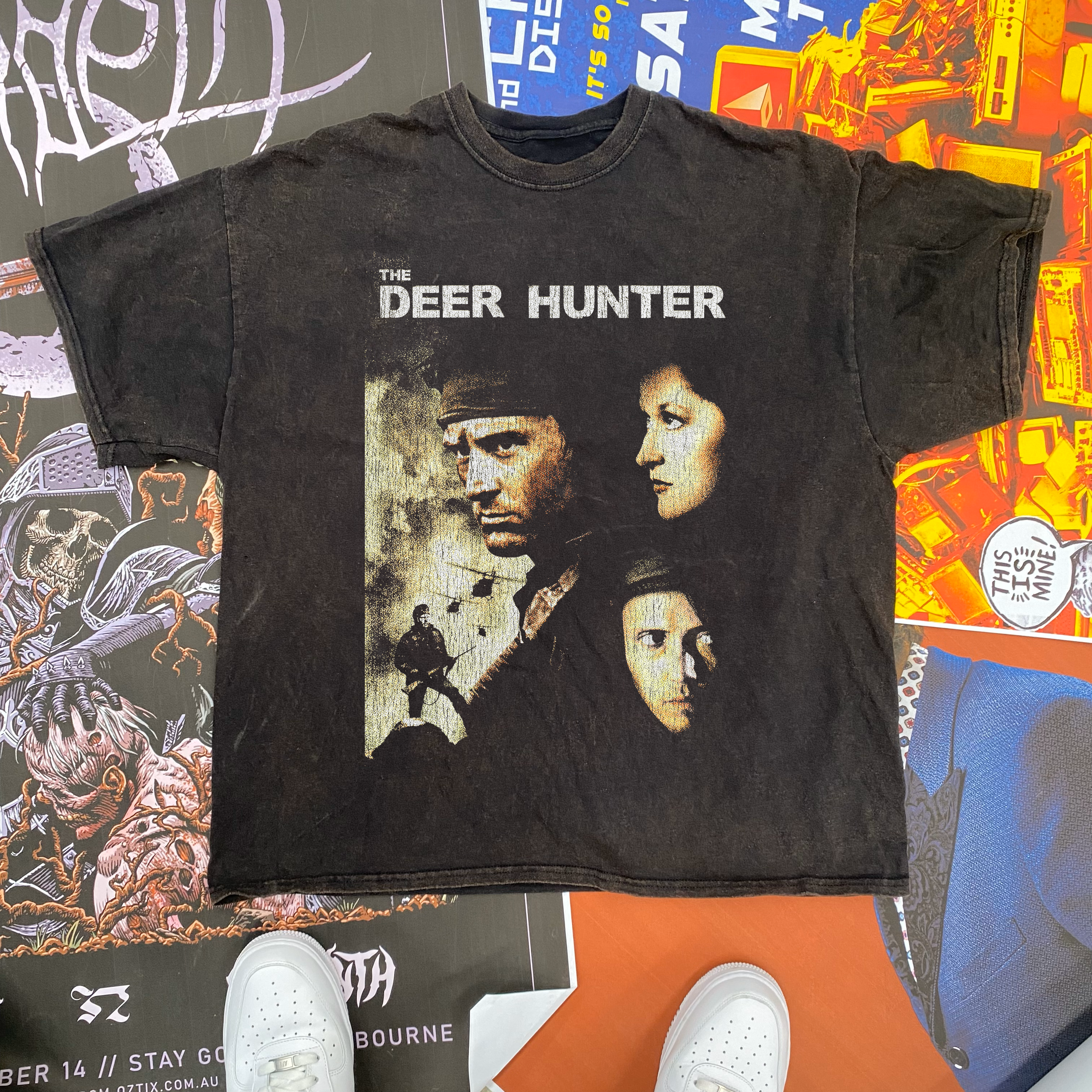 VINTAGE THE DEER HUNTER BLACK T-SHIRT