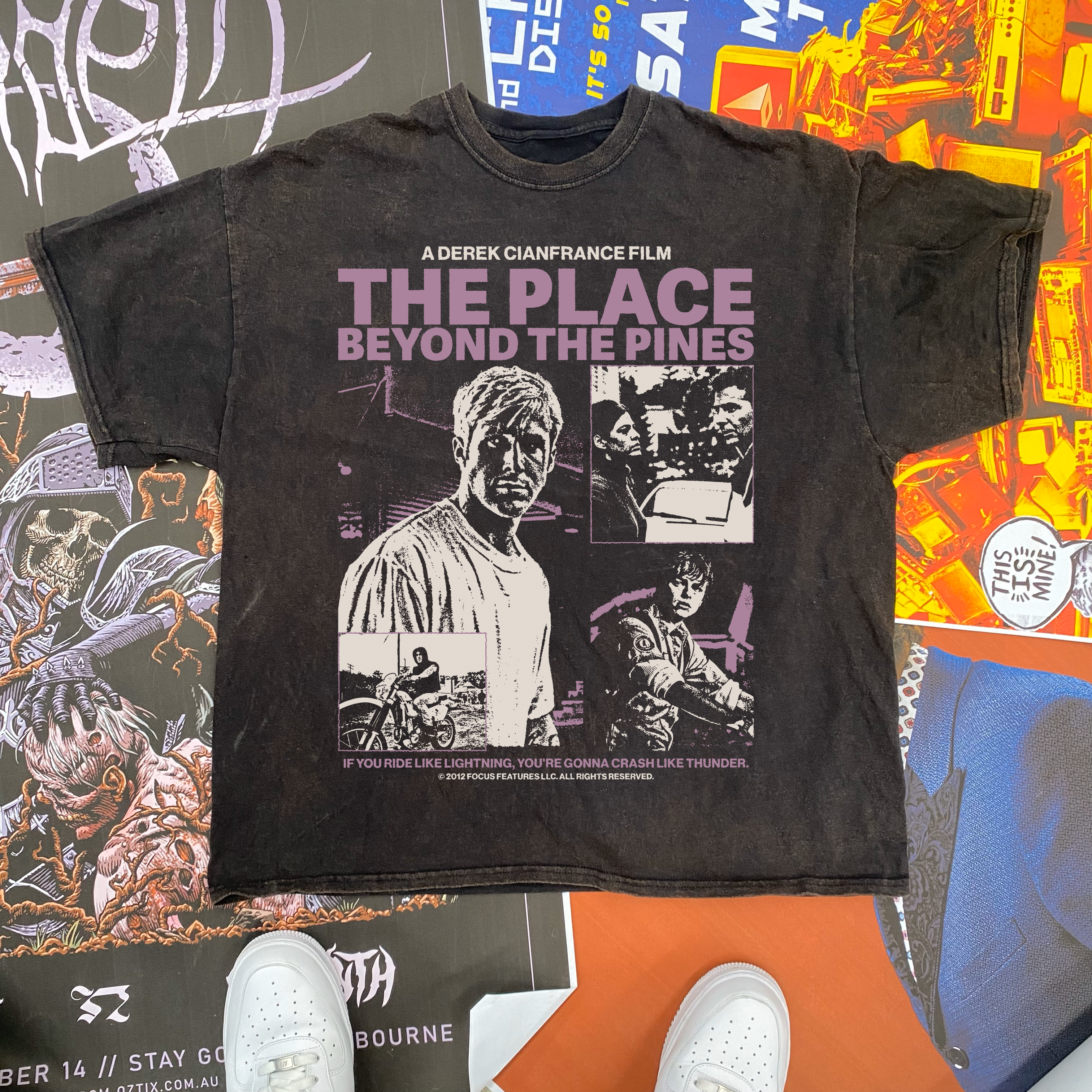 VINTAGE THE PLACE BEYOND THE PINES BLACK T-SHIRT