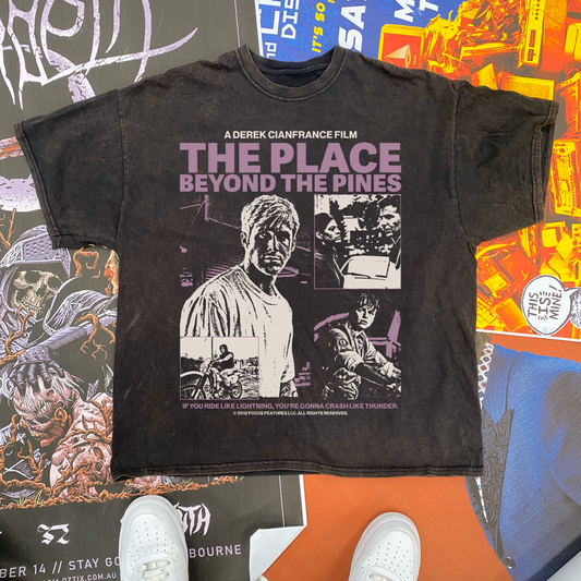 VINTAGE THE PLACE BEYOND THE PINES BLACK T-SHIRT