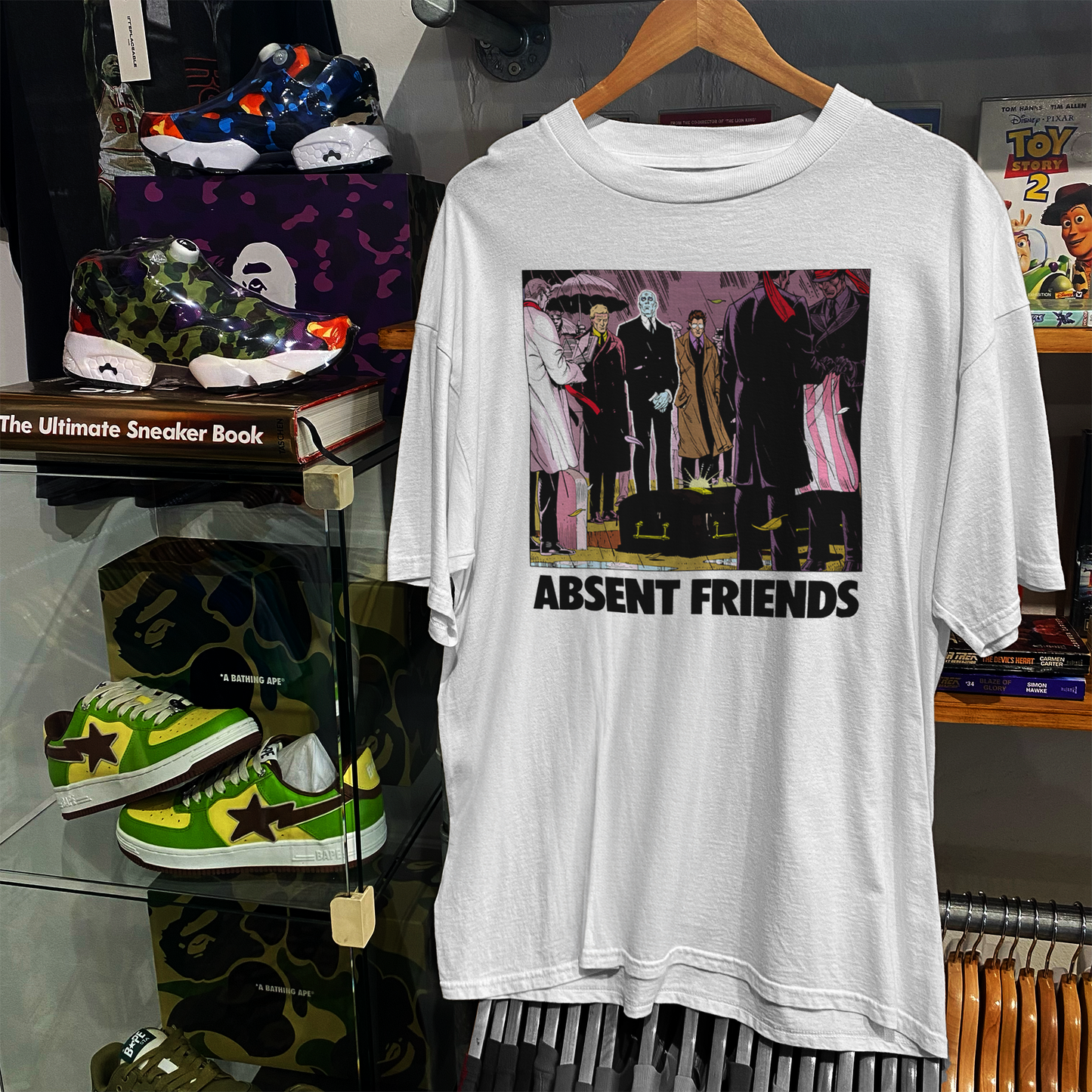 90s WATCHMEN ‘ABSENT FRIENDS’ WHITE T-SHIRT