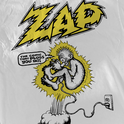 ZAP MAGAZINE 'PLUGGED IN' WHITE T-SHIRT