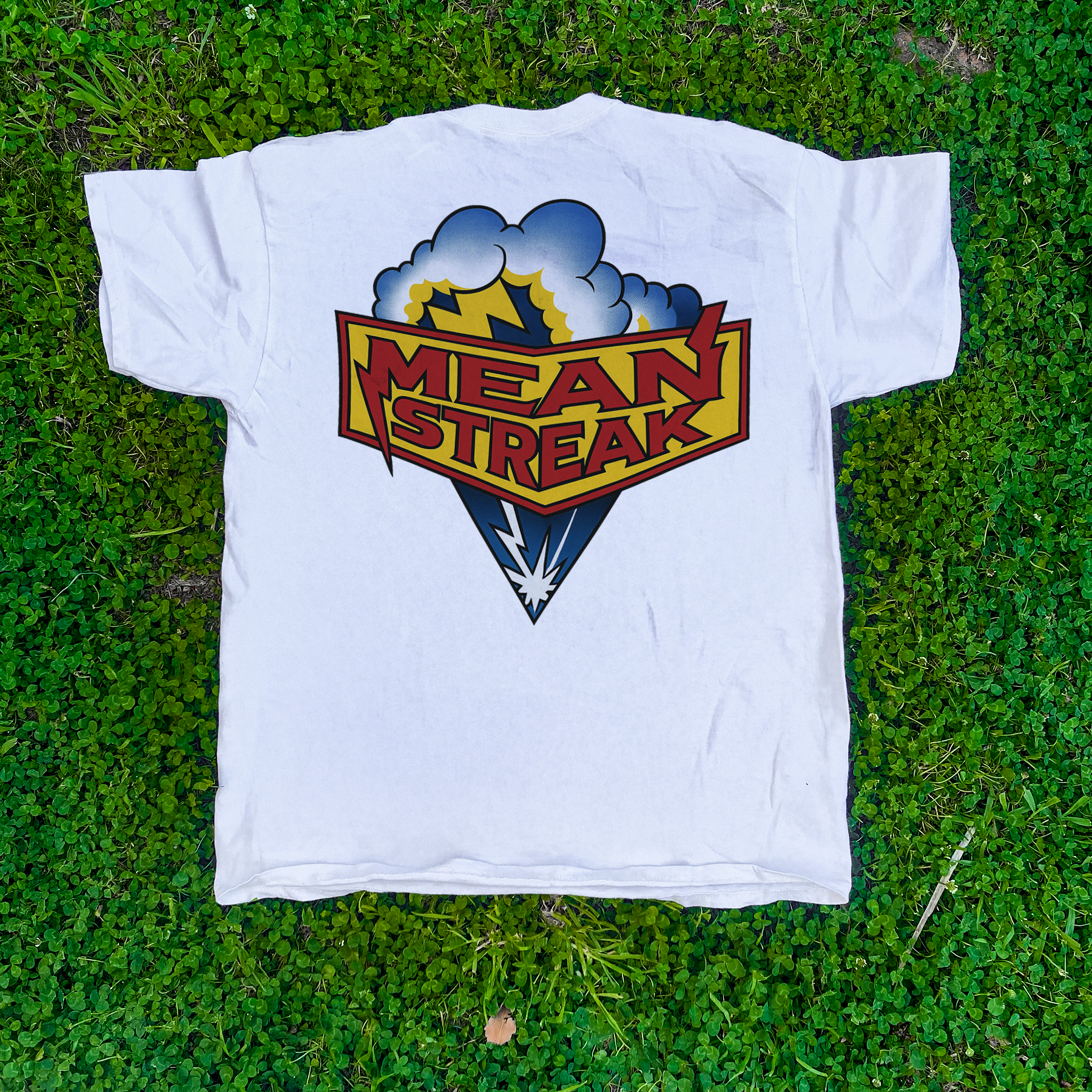 CEDAR POINT 'MEAN STREAK' RETRO WHITE T-SHIRT