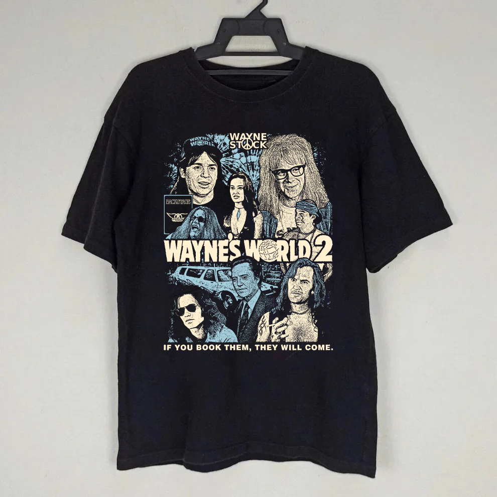 Wayne'S World 2 Vintage Black T-Shirt