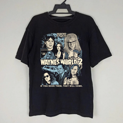 Wayne'S World 2 Vintage Black T-Shirt