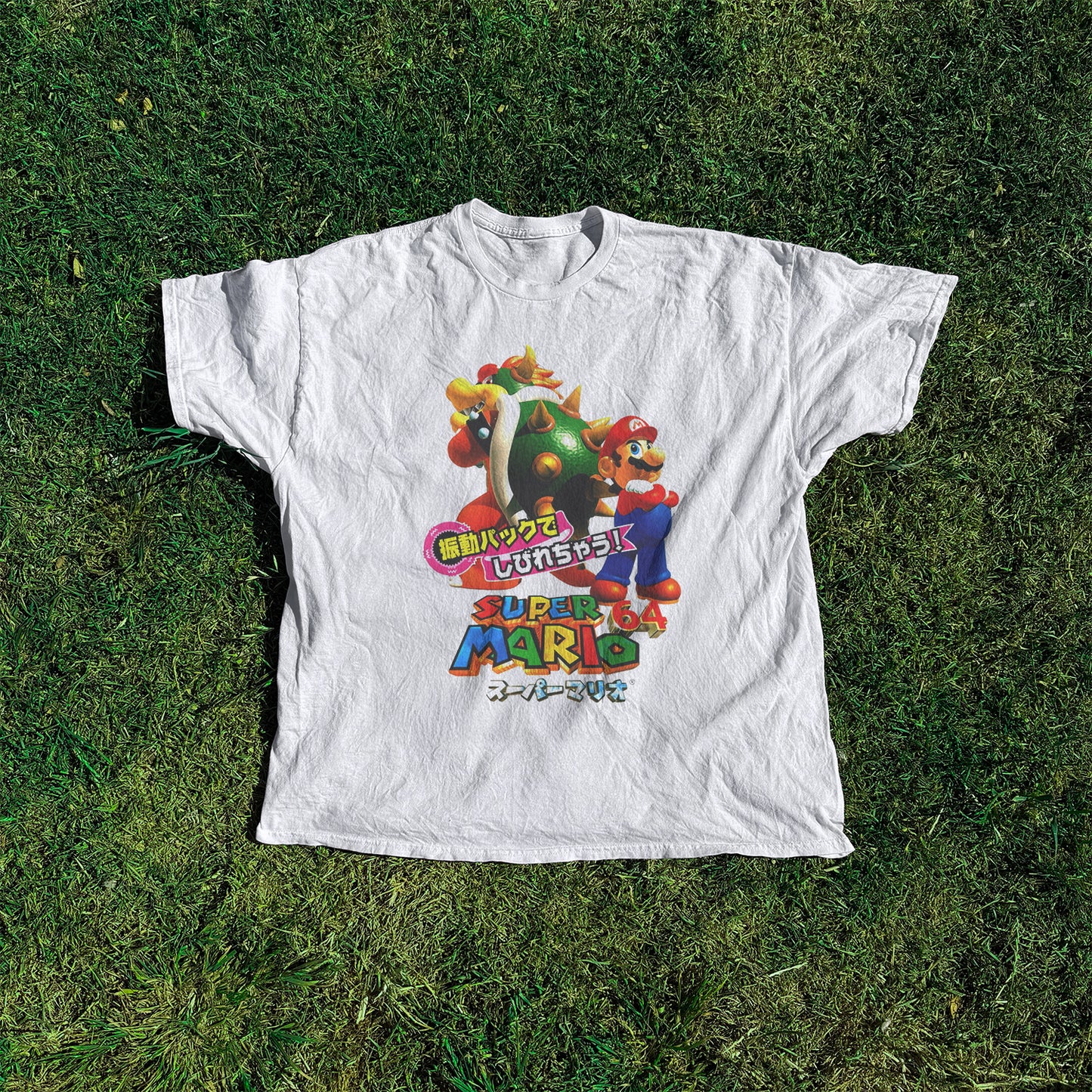 MARIO 64 JAPANESE VINTAGE WASHED WHITE TEE