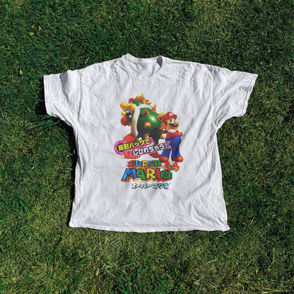 MARIO 64 JAPANESE VINTAGE WASHED WHITE TEE