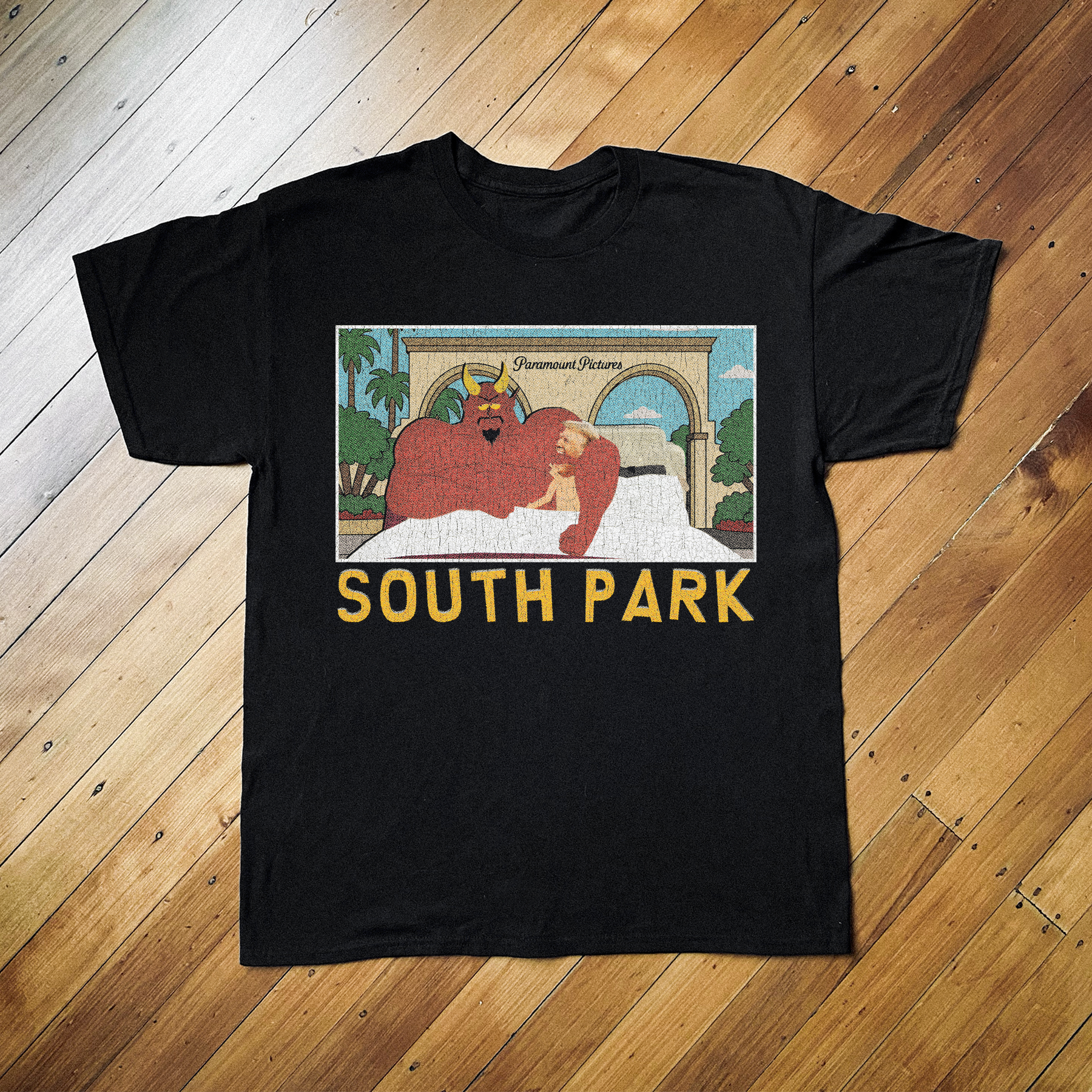 SOUTH PVRK TRUMP AND SATAN BLACK T-SHIRT