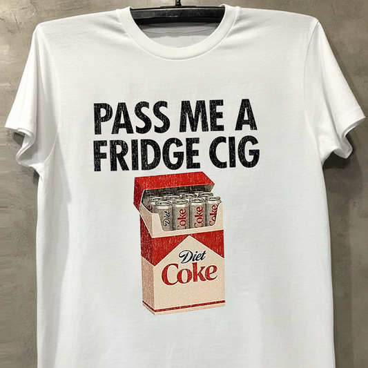 PASS ME A FRIDGE CIG VINTAGE WHITE T-SHIRT
