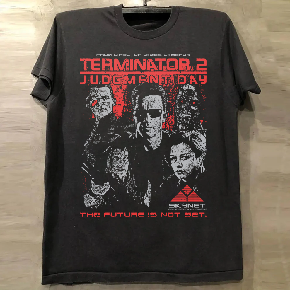 Terminator 2 Judgement Day Vintage Black T-Shirt – Parallel