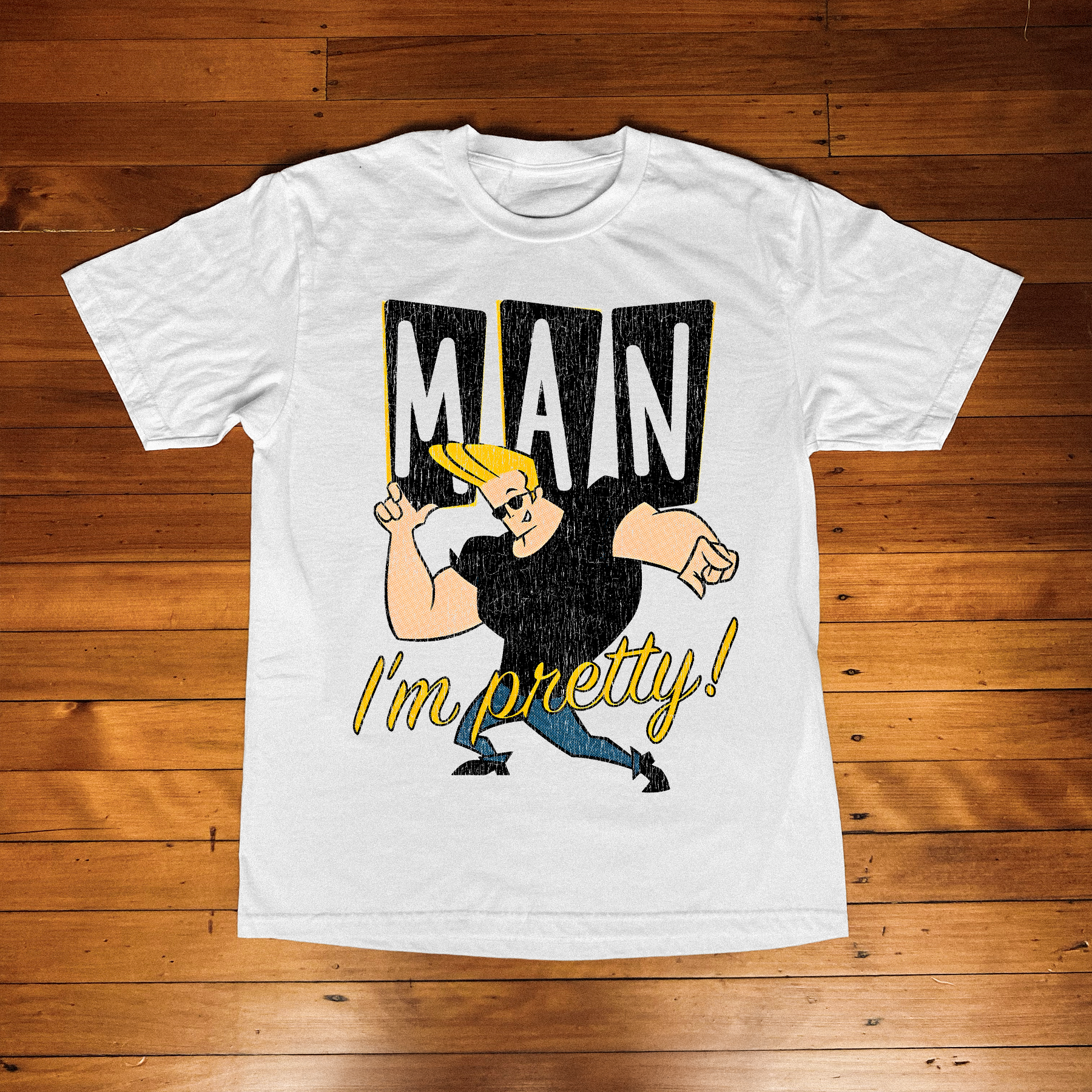 '98 JOHNNY BRAVO VINTAGE WHITE T-SHIRT