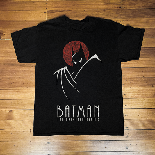 '92 BATMAN THE ANIMATED SERIES PROMO BLACK T-SHIRT