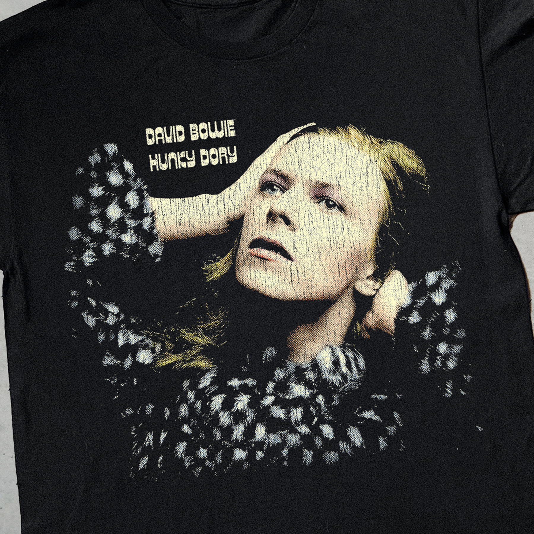 BOWIE HUNKY DORY VINTAGE BLACK T-SHIRT