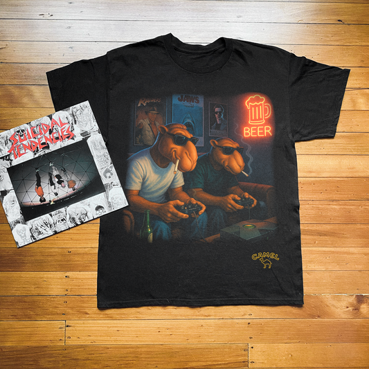 RETRO 'CAMEL' XBOX 00s BLACK T-SHIRT