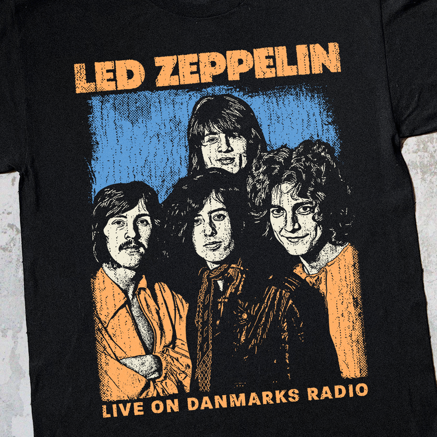 ZEP BLACK VINTAGE T-SHIRT