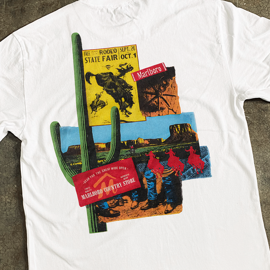 'Rodeo State Fair' Vintage Faded Heavy White Tee
