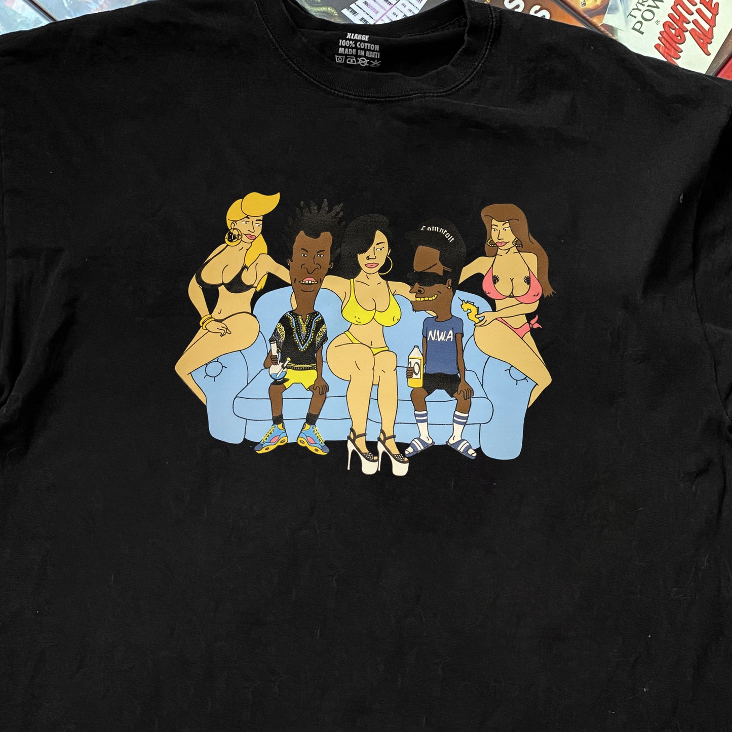 Beavis & Butthead NWA Washed Black T-Shirt