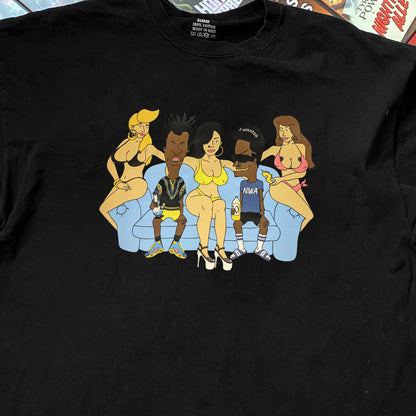Beavis & Butthead NWA Washed Black T-Shirt