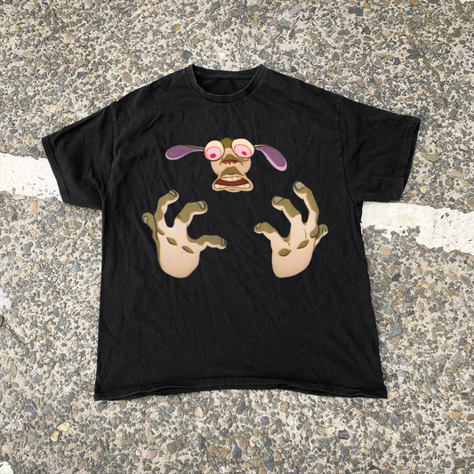 REN AND STIMPY 'THESE HANDS' VINTAGE BLACK T-SHIRT