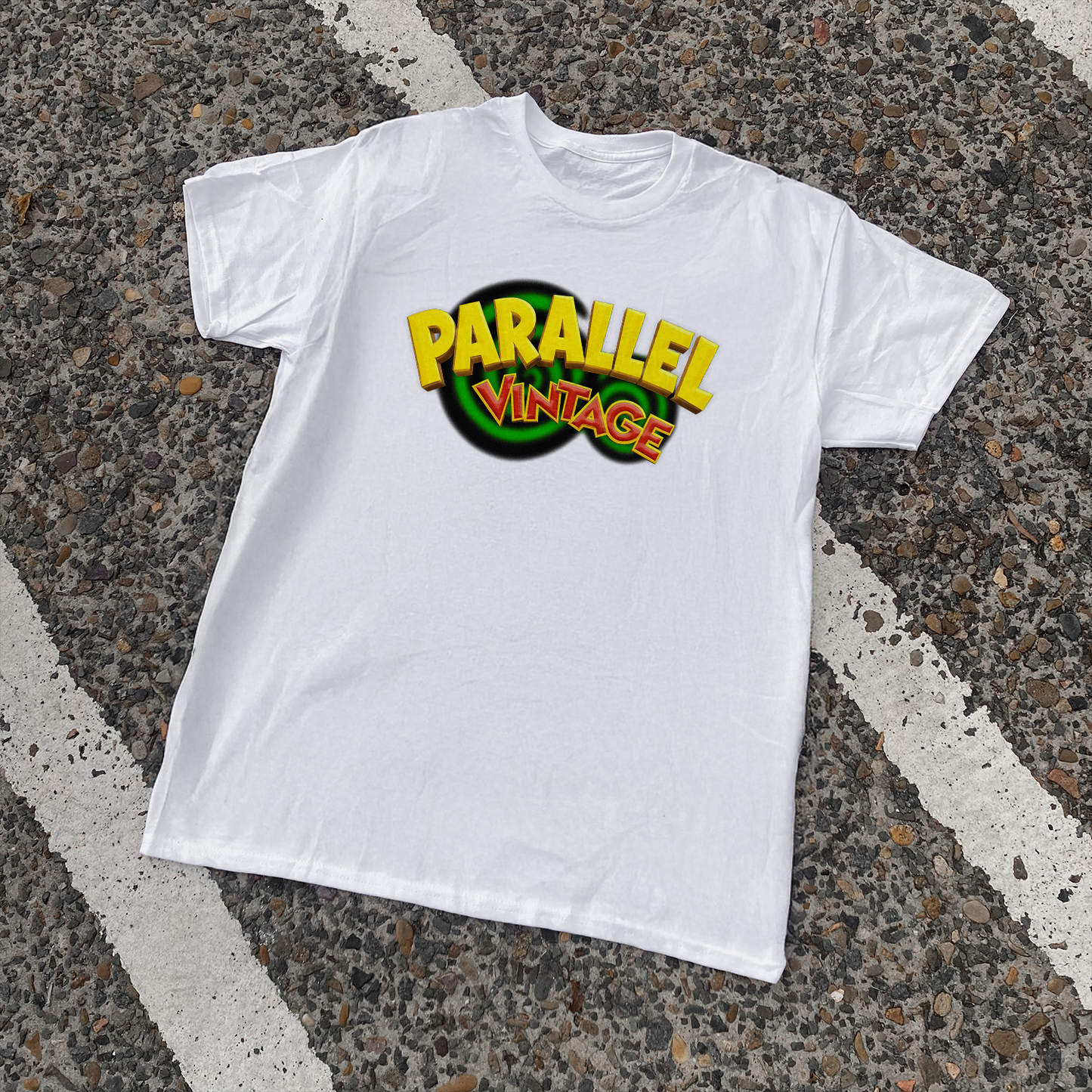 PARALLEL VINTAGE 'INSANITY' VINTAGE WHITE TEE