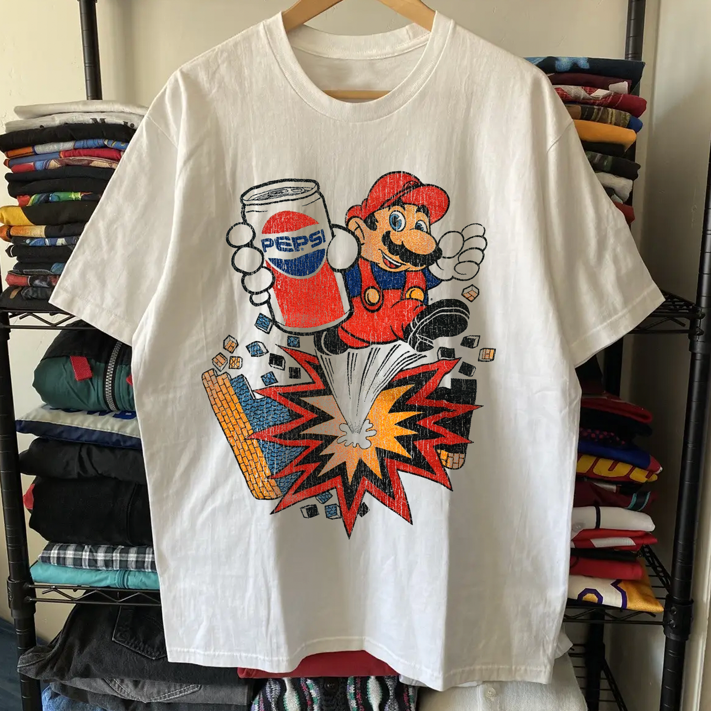 Pepsi X Mario White Tee