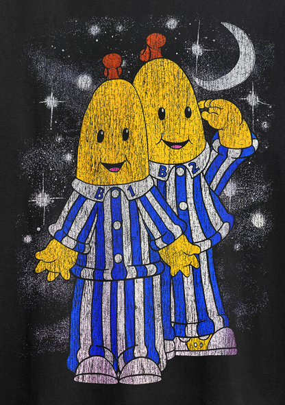 90's Bananas in Pyjamas Black Tee