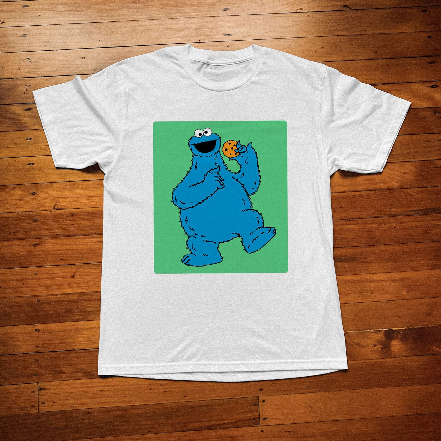 Sesame Monster C Is For Cookie White Tee