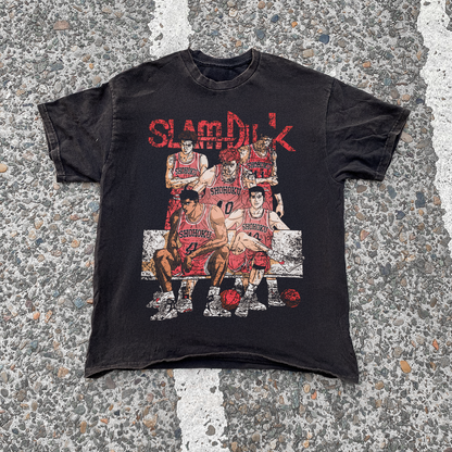 KILLER 'SLAM DUNK' DISTRESSED BLACK T-SHIRT