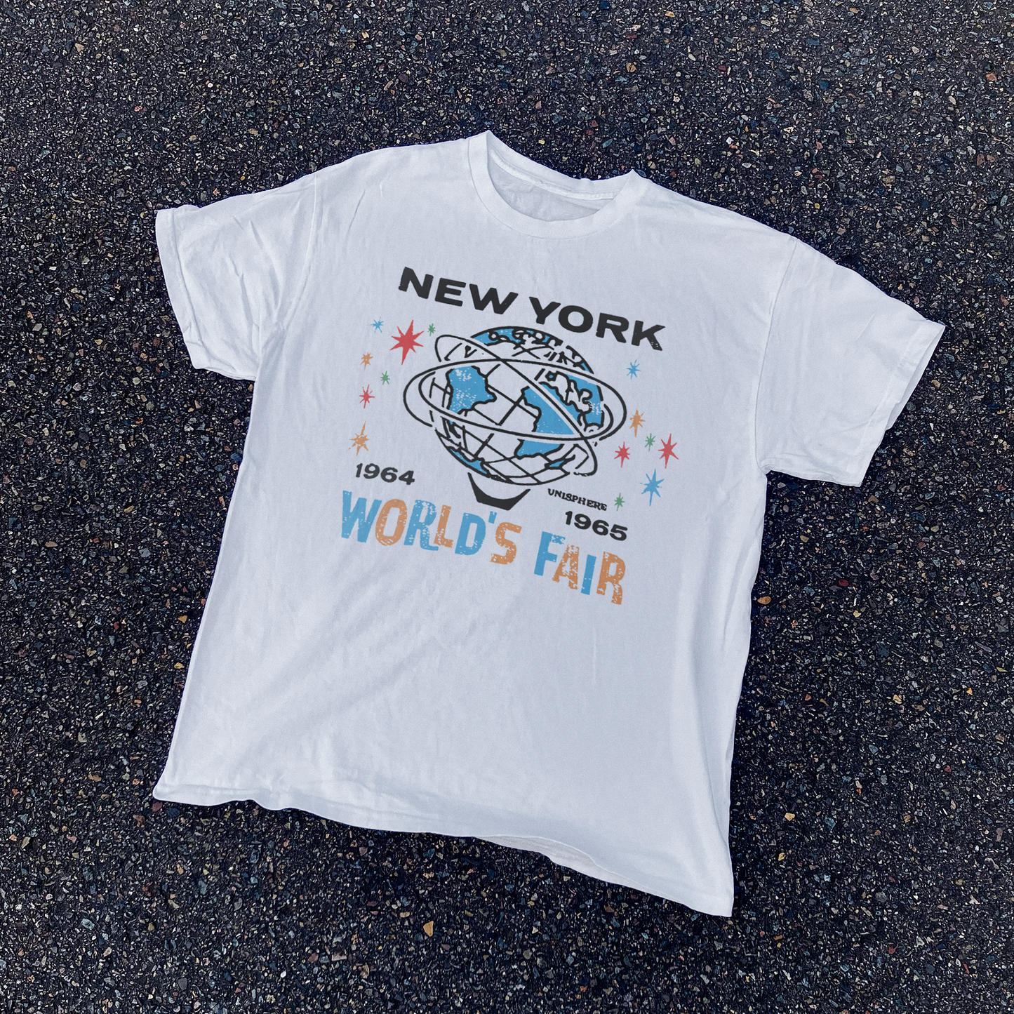 1964 NEW YORK 'WORLDS FAIR' WHITE T-SHIRT