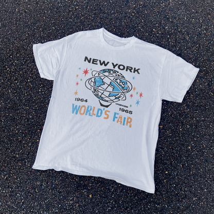 1964 NEW YORK 'WORLDS FAIR' WHITE T-SHIRT