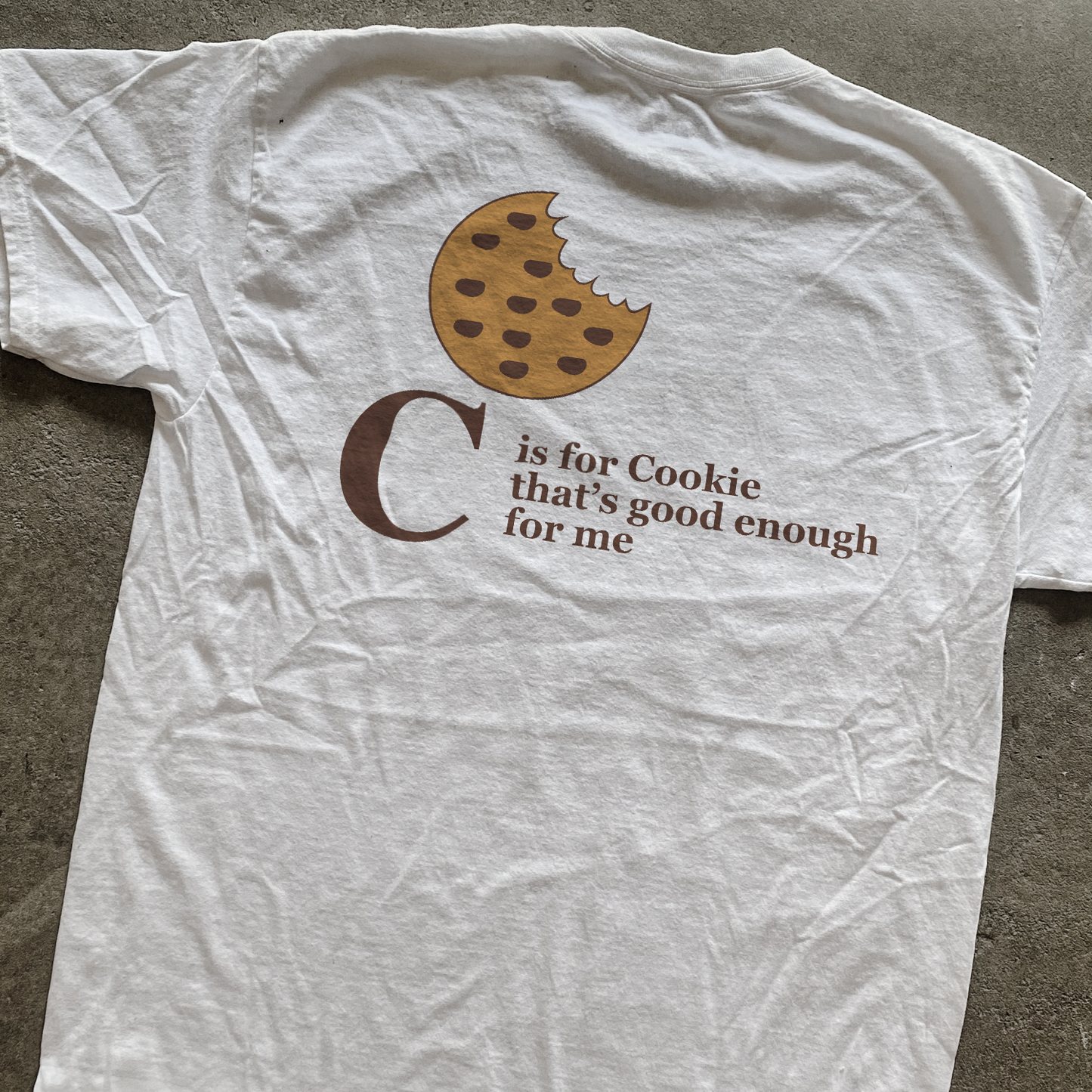 Vintage 'C is for Cookie' Monster Tee Washed White