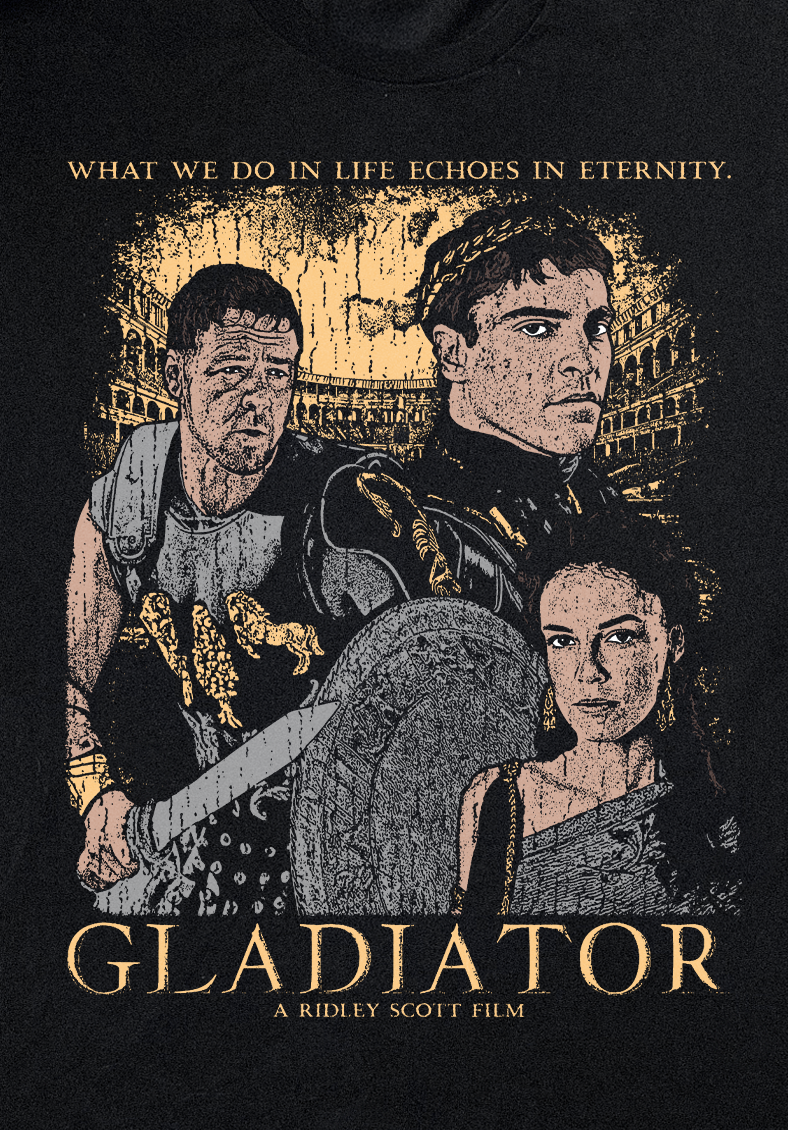 GLADIATOR BLACK T-SHIRT